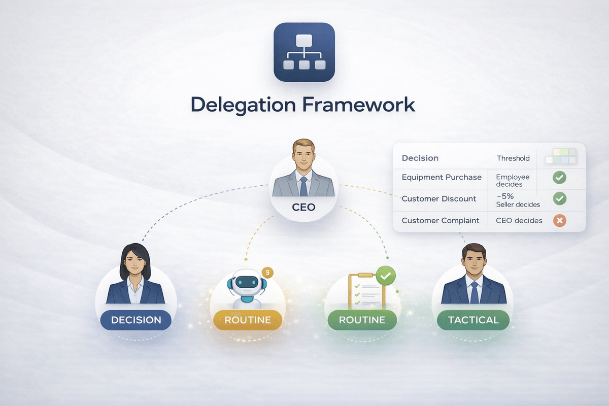 Delegation Framework - Selkeyttää kuka päättää